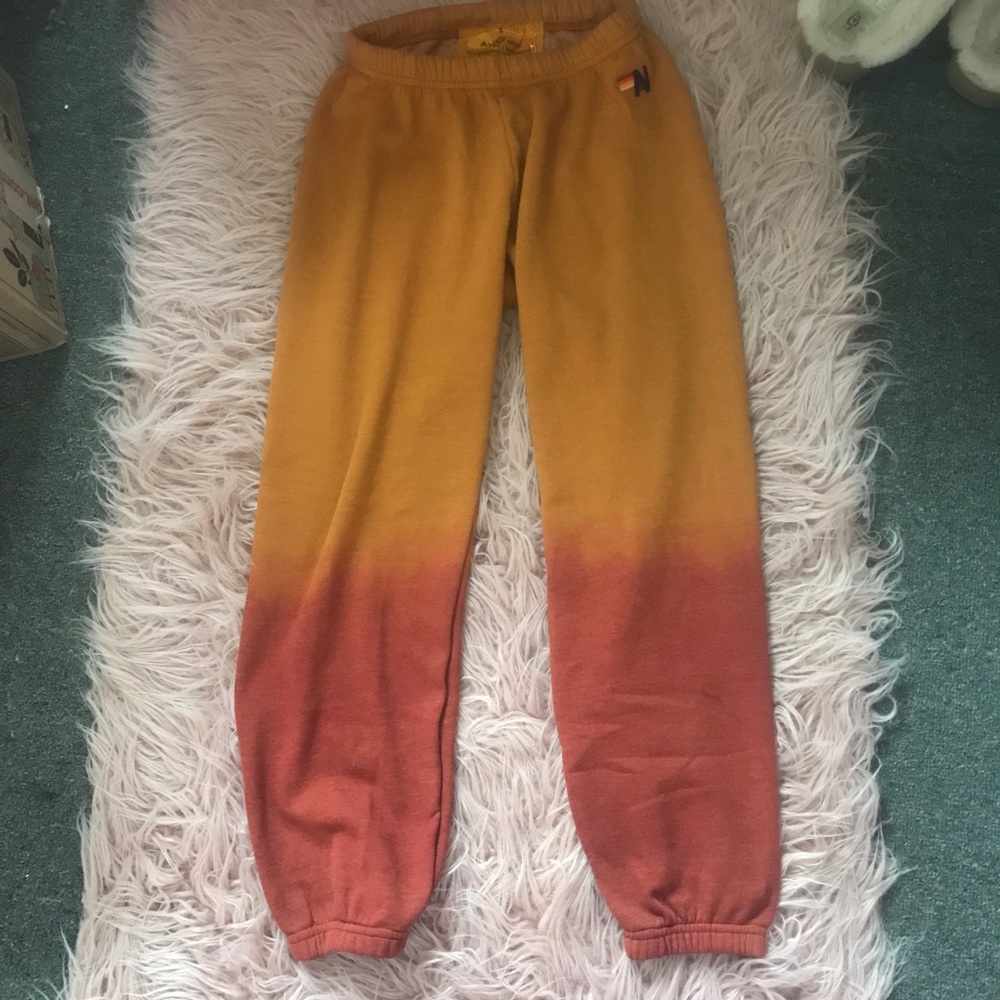 NWT aviator nation ombré sweatpants!!💛🧡